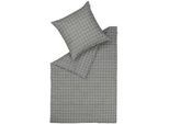 Schöner Wohnen Wendebettwäsche , Grau , Textil , Karo , 155x220 cm , Oeko-Tex® Standard 100 , weiche und anschmiegsame Oberfläche, atmungsaktiv, hautfreundlich, angenehm wärmend, bügelleicht, schadstoffgeprüft , Heimtextilien, Bettwäsche & Leintücher, Bettwäsche, Wendebettwäsche