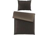 Dieter Knoll Wendebettwäsche , Braun , Textil , Streifen , 140x200 cm , Oeko-Tex® Standard 100, Oeko-Tex® Made IN Green , pflegeleicht, atmungsaktiv, schadstoffgeprüft , Heimtextilien, Bettwäsche & Leintücher, Bettwäsche, Wendebettwäsche