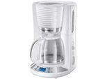 Russell Hobbs Filterkaffeemaschine , Weiß , Metall, Kunststoff, Glas , 1,25 l,1250 ml , 23.7x34.9x21.2 cm , Küchengeräte, Kaffeemaschinen & Milchschäumer