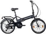 E-Bike ZÜNDAPP "Z101" Gr. 37, schwarz, Elektrofahrräder, 37cm, 20 Zoll (50,80cm), Pedelec, Elektrofahrrad für Damen u. Herren