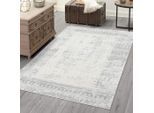 Teppich CARPET CITY "ANTIK232", grau, B:160cm H:10mm L:230cm, Polyester, Teppiche, Teppich, Kurzflor, 3D-Optik, Klassisch-Modern für Wohnzimmer, Schlafzimmer