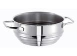 Dämpfeinsatz SCHULTE-UFER "Wega", silber (silberfarben), Ø:20cm, Edelstahl 18/10, Topfeinsätze