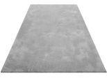 Hochflor-Teppich WECON HOME BASICS "Emilia" Gr. 6, silber (silberfarben), B:200cm H:25mm L:290cm, Kunstfaser, Teppiche, Wohnzimmer