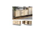 Vicco Sideboard Natal Eiche 140 x 72 cm 2 Türen 2 Schubladen