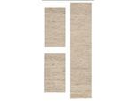 Bettumrandung THEKO "Taza Royal" Gr. 14, beige (natur meliert), H:24mm, Obermaterial: 100% Wolle, Bettumrandungen, Läufer-Set, echter Berber aus Marokko, reine Schurwolle, handgeknüpft