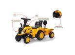 JAMARA Rutscher Caterpillar Traktor mit Anhänger gelb 2in1