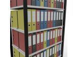 Schulte Lagertechnik Büroregal Stecksystem MultiPlus150, Grundregal, 7 Fachböden, mit Mittelanschlag, B 1000 x T 600 x H 2300 mm, Schwarz/Lichtgrau