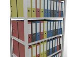 Schulte Lagertechnik Büroregal Stecksystem MultiPlus150, Grundregal, 6 Fachböden, ohne Mittelanschlag, B 1000 x T 600 x H 2000 mm, Lichtgrau RAL 7035
