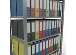 Schulte Lagertechnik Büroregal Stecksystem MultiPlus150, Grundregal, 6 Fachböden, mit Mittelanschlag, B 1000 x T 600 x H 2000 mm, silbergrau/verzinkt