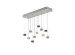 Musterring Led-Hängeleuchte Musterring, Anthrazit, Transparent, Grauweiß, Aprikose, Metall, Kunststoff, warmweiß, kaltweiß, tageslichtweiß, 30x200x114 cm, Farben fixierbar, Lampen & Leuchten, Innenbeleuchtung, Leuchten nach Räumen, Esstischlampen
