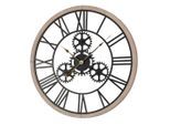 Ambia Home Wanduhr, Schwarz, Nussbaum, Holz, Metall, Tanne, RoHS, Handmade Quality, Dekoration, Uhren, Wanduhren