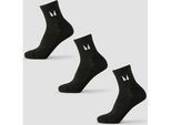MP knöchellange Laufsocken (3er-Pack) – Schwarz - UK 9-11