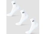 MP knöchellange Laufsocken (3er-Pack) – Weiß - UK 6-8