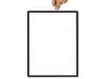 Rahmen mit Klarsichtfolie, Papierformat A4, VE 10 Stk, selbstklebend, schwarz kaiserkraft