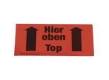 ratioform Warnetiketten, Aufdruck Hier oben, VE 1000 Stk, LxB 145 x 70 mm, ab 5 VE