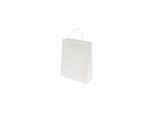 ratioform Papiertragetasche Toptwist, klassisch, weiß, LxBxH 240 x 110 x 310 mm, VE 150 Stk, ab 5 VE