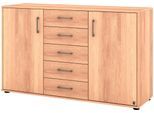 Kombikommode MUSTERRING "Sorrent Sideboard, Wäscheschrank, mit Schubladen", braun, B:141cm H:86cm T:43cm, Sideboards, Kombikommode, mit Schubkästen, Fronten in Eiche massiv, Breite 120 oder 141 cm