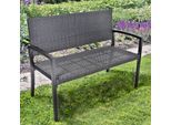 Gartenbank GARDEN PLEASURE "SANREMO", schwarz, B:116cm H:87cm T:60cm, Metall, Sitzbänke, Gartenbank