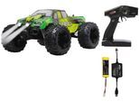 RC-Monstertruck JAMARA "Shiro Monstertruck 4WD", bunt (grün, gelb, schwarz), Fernlenkfahrzeuge, KinderB:33cm H:22cm, 1:10, 2,4 GHz, mit LED, B:33cm H:22cm