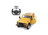 JAMARA Land Rover Defender 1:14 gelb 2,4GHz Tür manuell