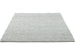 Wollteppich SANSIBAR "Hörnum", grau (hellgrau), B:70cm H:12mm L:140cm, Schurwolle, Teppiche, Handweb Teppich, meliert, reine gewalkte Wolle, handgewebt