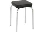Boxxx Stapelhocker , Schwarz, Chromfarben , Metall, Textil , 36x49x36 cm , stapelbar , Wohnzimmer, Sessel, Hocker, Sitzhocker