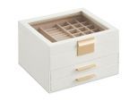 Schmuckkästchen , Weiß , Holzwerkstoff , 23.1x13.5x20.3 cm , Schubladen herausnehmbar , Kleinmöbel, Schmuckkästchen & Schmuckschränke