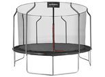 Gartentrampolin HUDORA "First", schwarz, Trampoline, Kinder, B/L/T: 400cm x 260cm x 400cm, 400 cm Durchmesser, inklusive Sicherheitsnetz