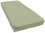 Spannbettlaken ESTELLA "Jersey Topper aus Baumwolle mit Elasthan", grün (lindgrün), L:200cm, Jersey, Obermaterial: 97% Baumwolle, 3% Elasthan, Bettlaken, Spannbettlaken, für Topper bis 10 cm Höhe