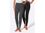 Leggings, Damen, Gr. 24/25, Kurzgrößen, schwarz, 95% Baumwolle, 5% Elasthan, unifarben, Hosen Leggings