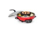Szechuan Hot Pot und Grillplatte 5l Vol. 1350 W, 600 W rot