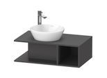Duravit D-Neo Waschtisch-Unterschrank DE491804949 80 x 48 cm, Graphit Matt, wandhängend, 1 Fach, 1 Konsolenplatte