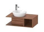 Duravit D-Neo Waschtisch-Unterschrank DE491807979 80 x 48 cm, Nussbaum Natur, wandhängend, 1 Fach, 1 Konsolenplatte