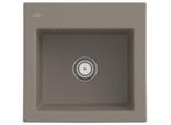 Villeroy und Boch Subway 50 S Einbauspüle 331501TR mit Ablaufgarnitur, 525 x 510 mm, Handbetätigung, timber CeramicPlus