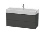 Duravit L-Cube Waschtisch-Unterschrank LC627904949 118,4x 45,9 cm, graphit matt, 2 Schubkästen, wandhängend