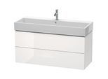Duravit L-Cube Waschtisch-Unterschrank LC627900707 118,4x 45,9 cm, betongrau matt, 2 Schubkästen, wandhängend
