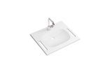 Hewi M40 Mineralguss-Waschtisch 950.19.04098 65x55cm, mit Waschtischarmatur AQ1.12M10640, signalweiß