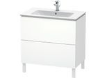 Duravit L-Cube Waschtisch-Unterschrank LC662601818 82 x 48,1 cm, weiß matt, 2 Auszüge, stehend