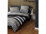 Bettwäsche JANINE "Mako-Satin87108 07", braun (braun grau), B/L: 200cm x 220cm, 1 Stk., 2 Stk., Mako-Satin, B/L: 80cm x 80cm & 80cm x 80cm, Mako-Satin, Obermaterial: 100% Baumwolle, Bettwäsche, Bettwäsche, mit Reissverschluss
