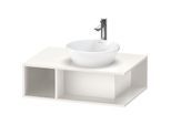 Duravit D-Neo Waschtisch-Unterschrank DE495802222 80 x 55 cm, Weiß Hochglanz, 1 Fach, 1 Konsolenplatte, wandhängend