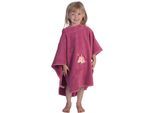 Badeponcho WÖRNER "Einhorn Poncho", light mauve, L:60cm, Baumwolle, Hausmäntel, maschinenwaschbar, trocknergeeignet