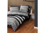 Bettwäsche JANINE "Mako-Satin87108 07", braun (braun grau), B/L: 200cm x 200cm, 1 Stk., 2 Stk., Mako-Satin, B/L: 80cm x 80cm & 80cm x 80cm, Mako-Satin, Obermaterial: 100% Baumwolle, Bettwäsche, Bettwäsche, mit Reissverschluss