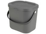 Rotho Abfallsammler, Anthrazit, Kunststoff, 6 l, 23.5x20x20.8 cm, Blauer Engel, Reach, DIN EN ISO 9001, Haushalt & Reinigung, Reinigung, Mülleimer & Abfallsammler