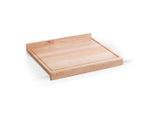 Zeller Present Schneidebrett , Naturfarben , Holz , Buche , 48x41x1 cm , Saftrille , Küchenzubehör, Schneidebretter
