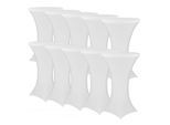 NYVI Stehtischhusse NYVIGala - Elastische Stretchhusse für Stehtische & Bistrotische Farbe:Weiß;Größe:Ø 70-75 cm - 10er Set