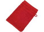 Waschhandschuh GÖZZE "Berlin", rot (bordeaux), B:17cm L:24cm, Frottier, Handtücher