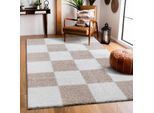 Hochflor-Teppich SANAT "Milano 1250", beige, B:160cm H:30mm L:230cm, Kunstfaser, Teppiche, Hochflor, Wohnzimmer, Schlafzimmer, fussbodenheizungsgeeignet