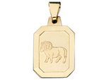 Sternzeichenanhänger JOBO "Anhänger Sternzeichen", gelbgold 333, Schmuckanhänger, Damen, Widder, Gelbgold 333, 333 Gold achteckig