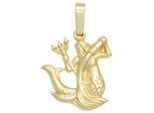 Sternzeichenanhänger JOBO "Anhänger Sternzeichen", gelbgold 333, Schmuckanhänger, Damen, Wassermann, Gelbgold 333, 333 Gold