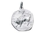 Sternzeichenanhänger JOBO "Anhänger Sternzeichen", silber (silber 925), Schmuckanhänger, Damen, Stier, Silber 925 (Sterlingsilber), 925 Silber rund